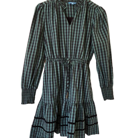 Draper James Dresses & Skirts - Draper James RSVP Green Black Gingham Dress Holiday Christmas Winter Cute Small
